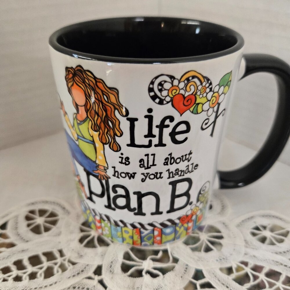 Pair or Set of Suzy Toronto mugs Plan B & Sunshine